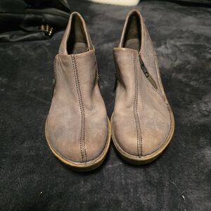 Women's Gray Ankle Boots with Side Zipper